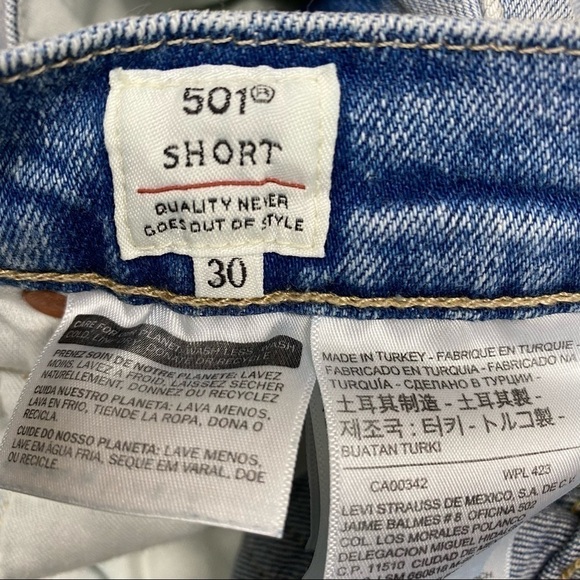 Levi’s Selvedge 501 Distressed Raw Hem Shorts Sz30 - Picture 14 of 16